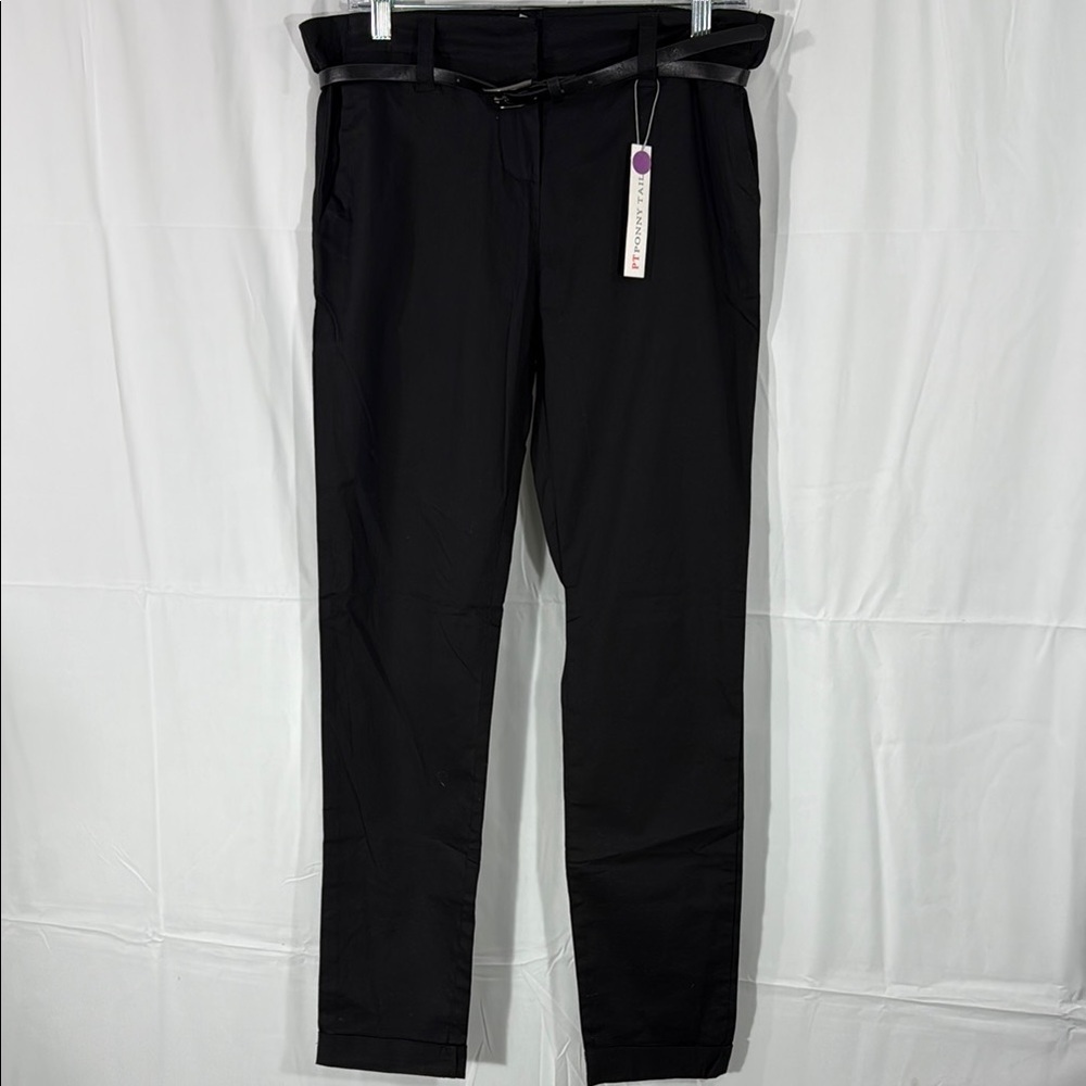 Pony Tail Black Belted Trousers Size L